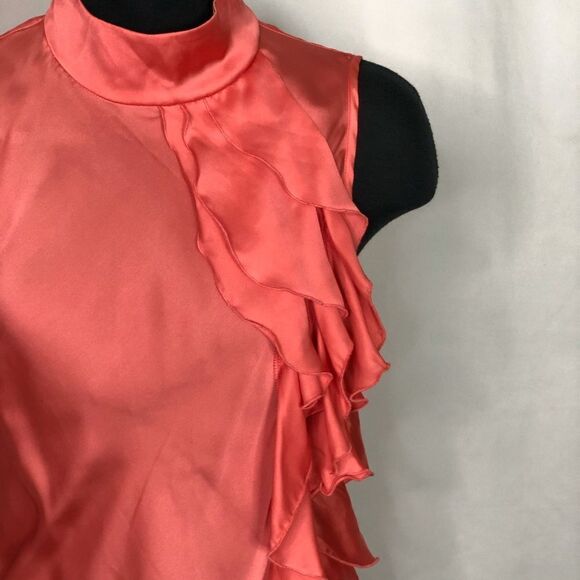Kenar Coral Ruffled Sleeveless Blouse - Women’s S - Picture 4 of 6